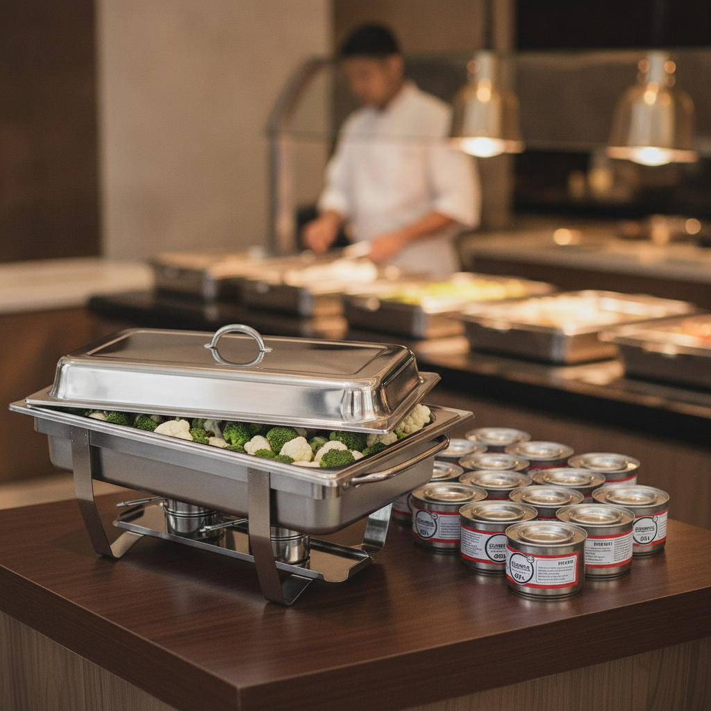Stainless Steel Chafer Set 9L for Self-Service Buffets (Pack of 24)