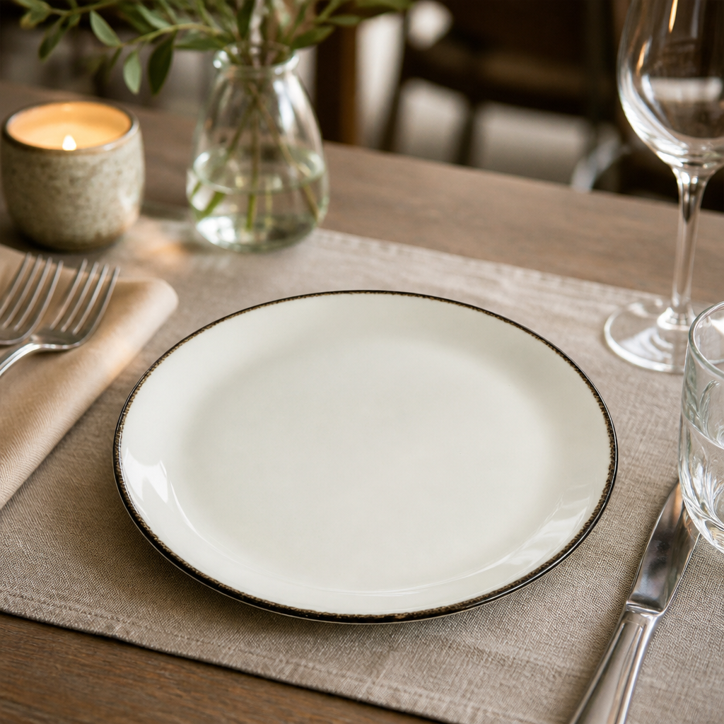 Coupe Plates 230mm Porcelain for Elegant Dining (Pack of 24)