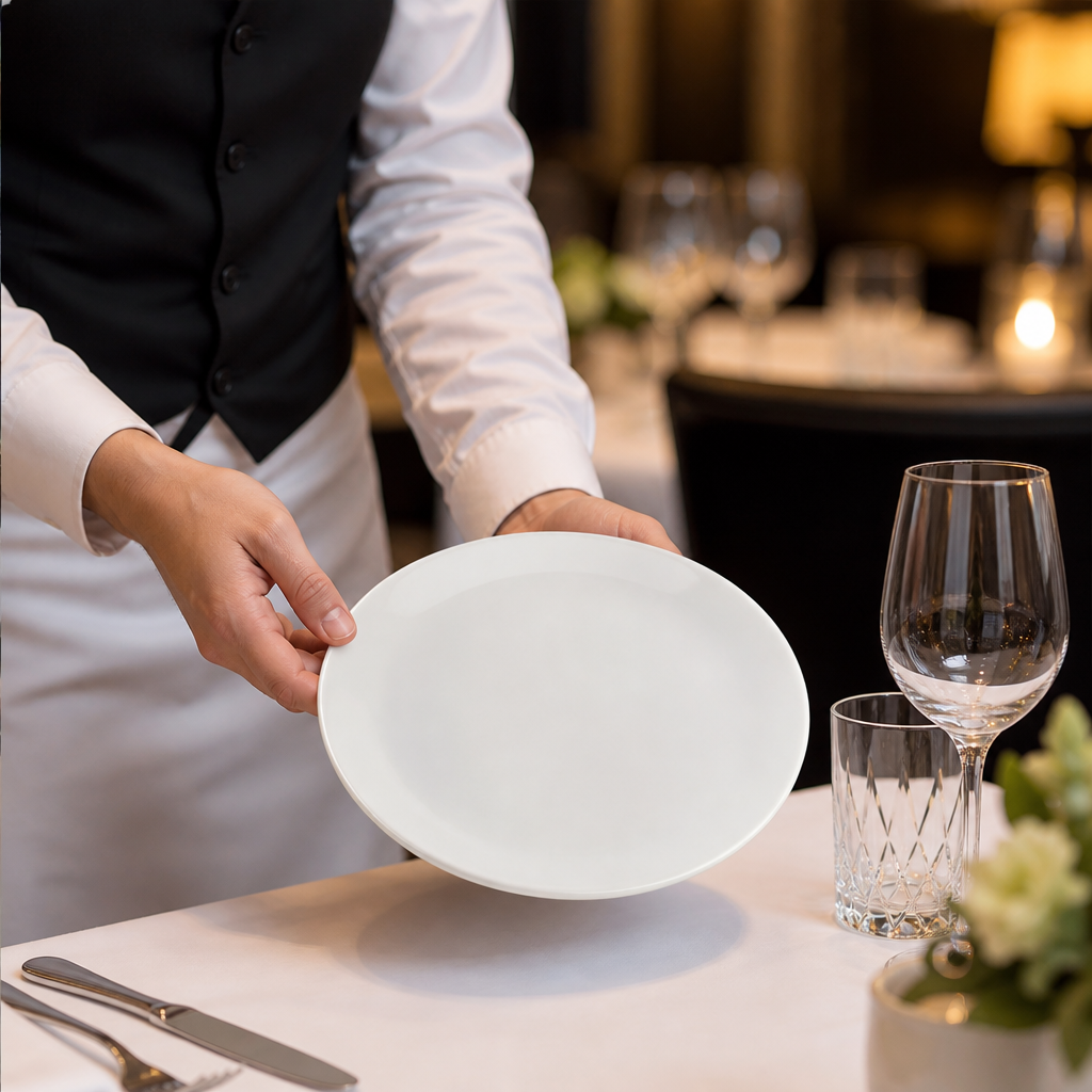 Coupe Plates 180mm White Porcelain for Elegant Dining (Pack of 30)