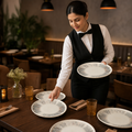 Walled Plates 260mm Pink Vitrified Ceramic for Everyday Use (Pack of 6)