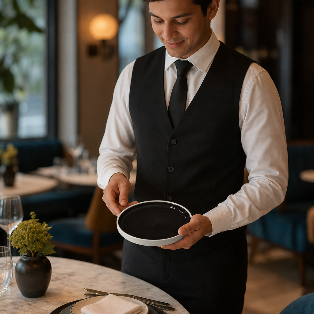 Alumina Round Trays 165mm Vitrified Ceramic for Contemporary Dining (Pack of 12)