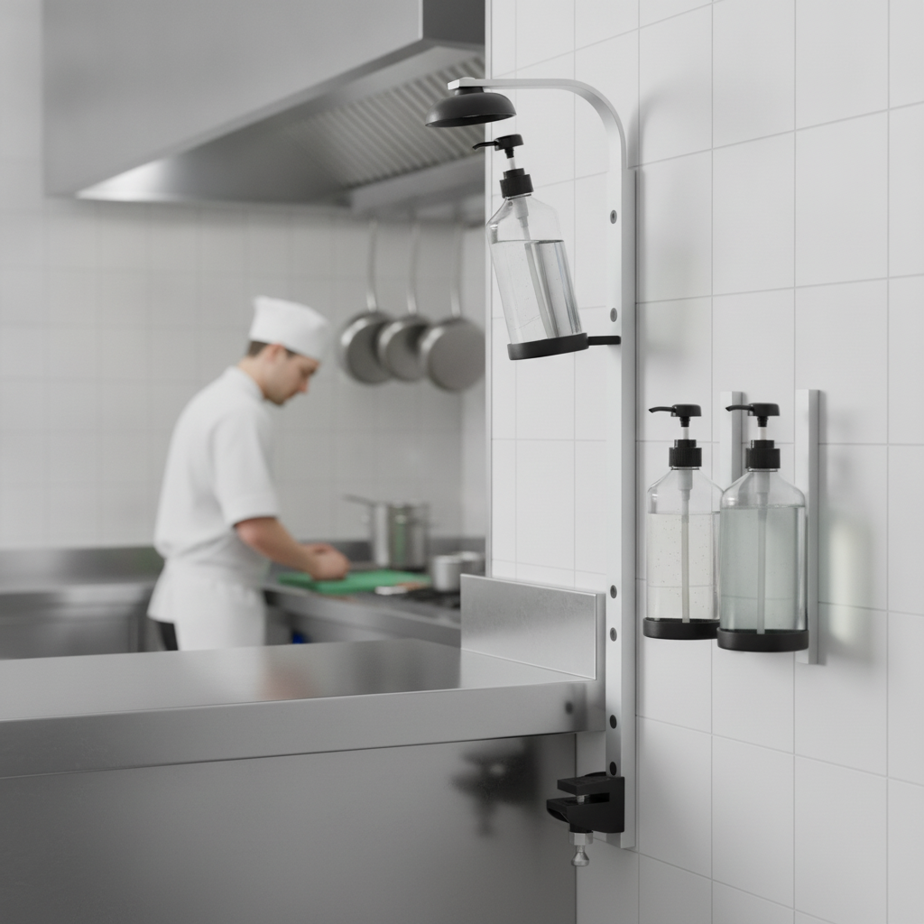 Aluminium Wall Bracket for 1L Bottles in Bars