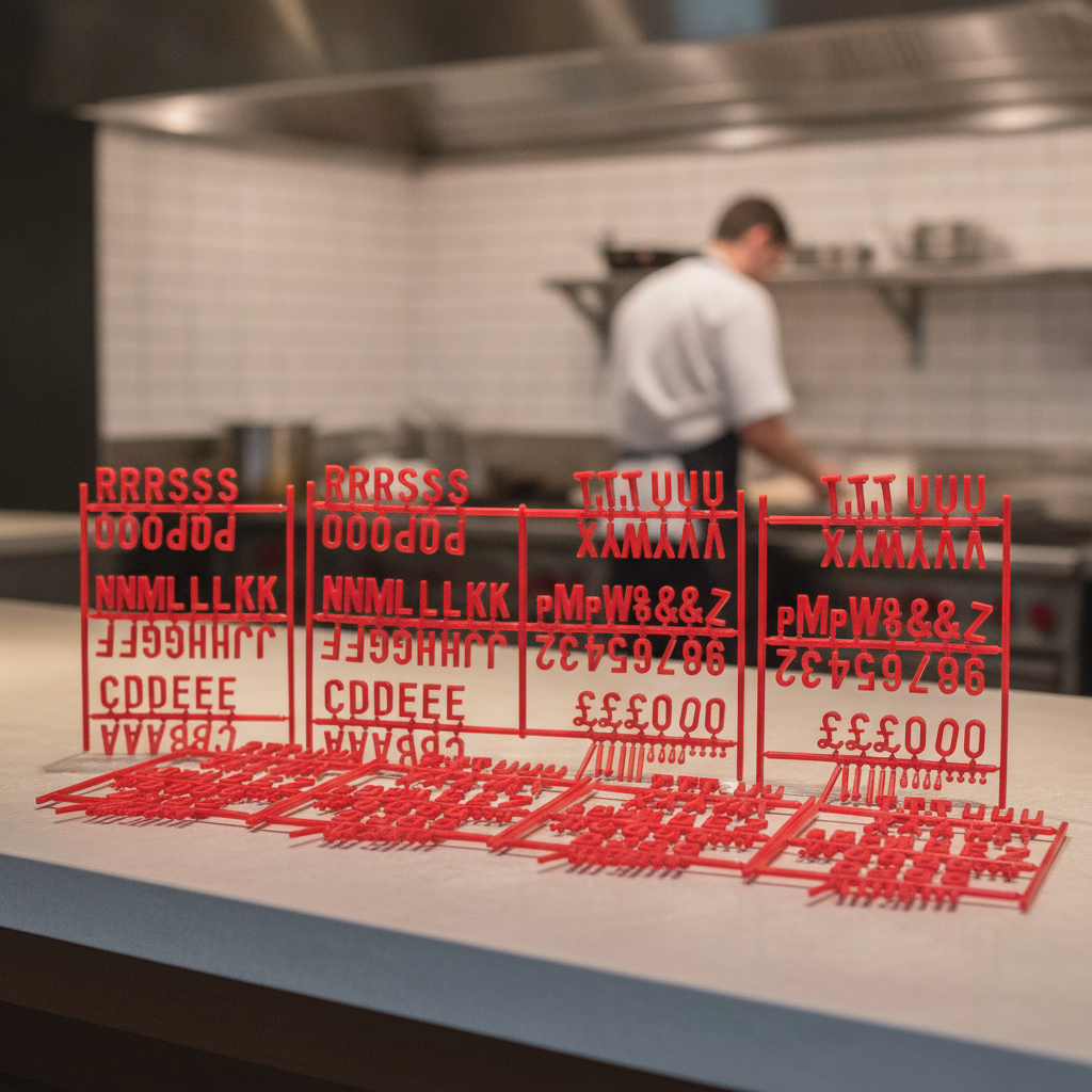 Plastic Red Letter Set for Peg Boards (Pack of 6)