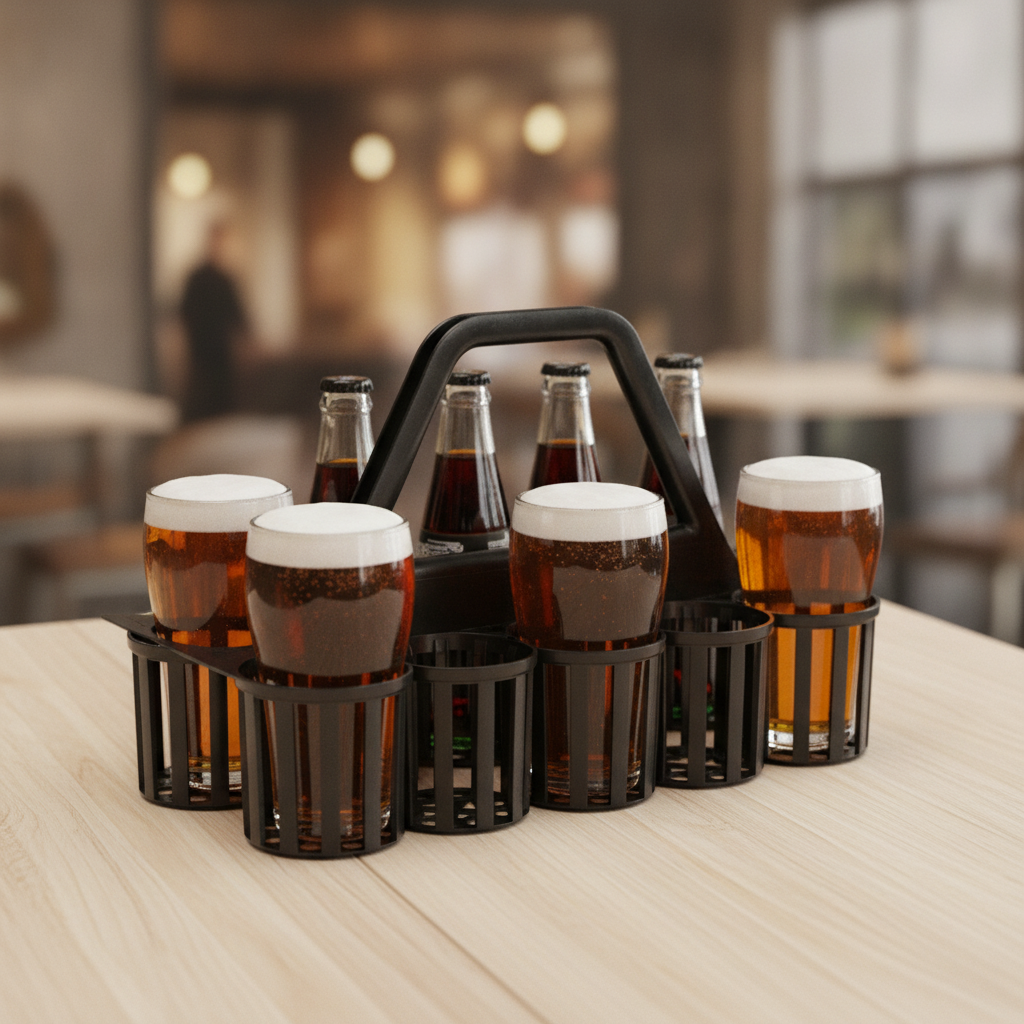 Plastic Glass and Bottle Carrier 10L for Busy Bars
