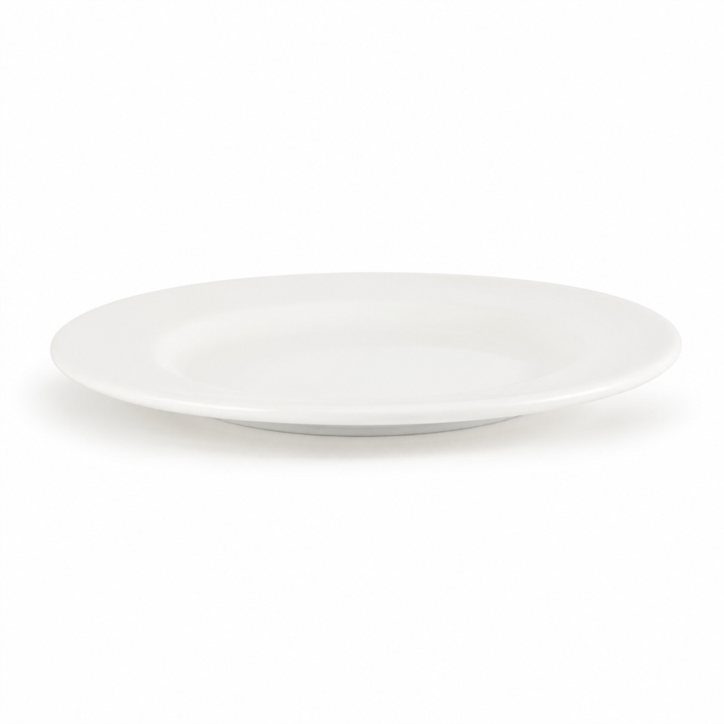 Classic White Porcelain Plates 165mm for Catering Use