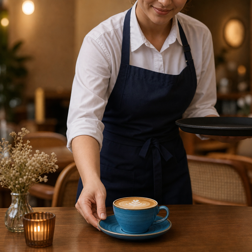 Cappuccino Saucers 156mm Vitrified Ceramic for Cafés (Pack of 12)