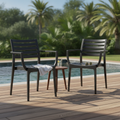 Polypropylene Black Artemis Armchairs 820x580mm for Indoor & Outdoor Use (Pack of 2)