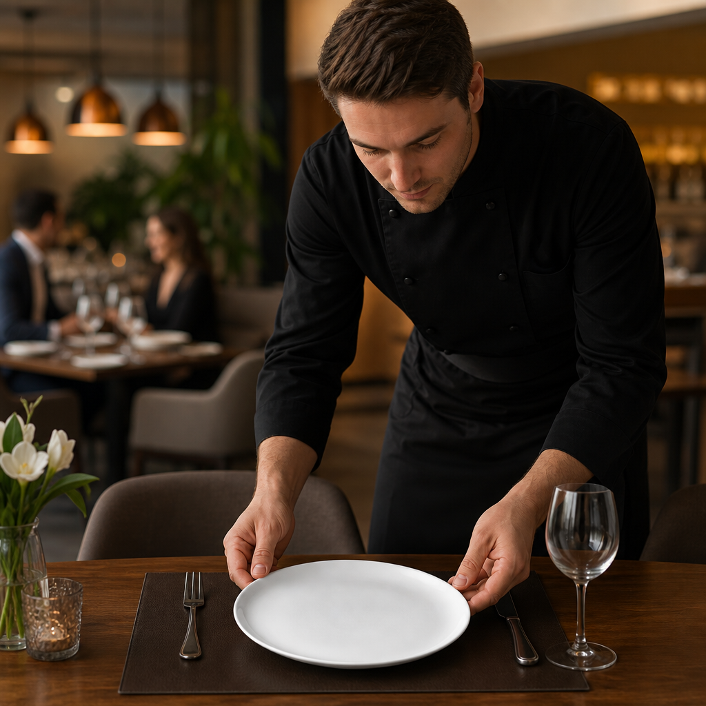 Coupe Plates 228mm Vitrified Ceramic for Restaurants (Pack of 12)