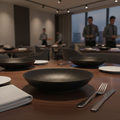 Melamine Black Bowl 225mm for Modern Table Settings