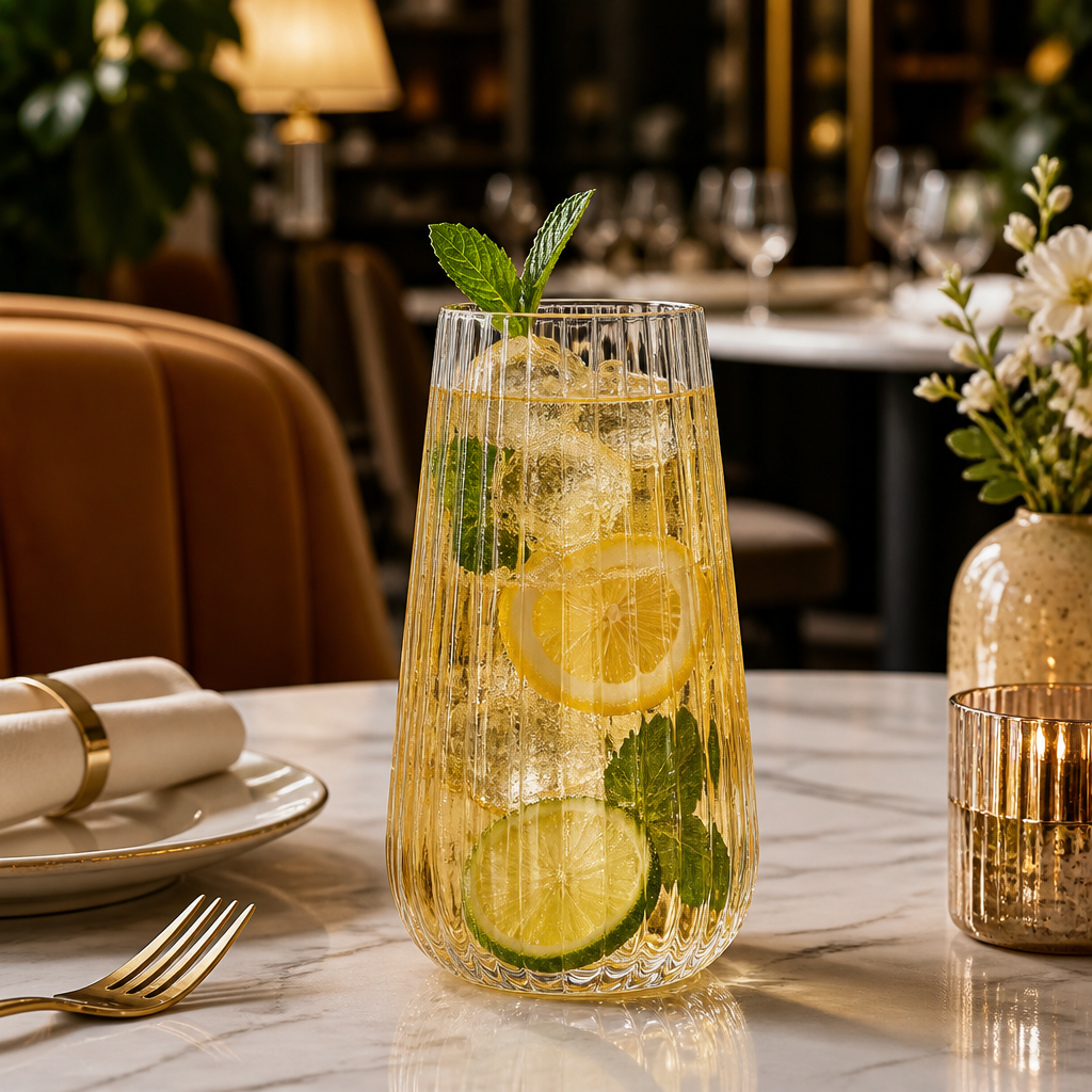 Lead-Free Crystal Hi-Ball Glasses 570ml for Elegant Drinks Service (Pack of 24)