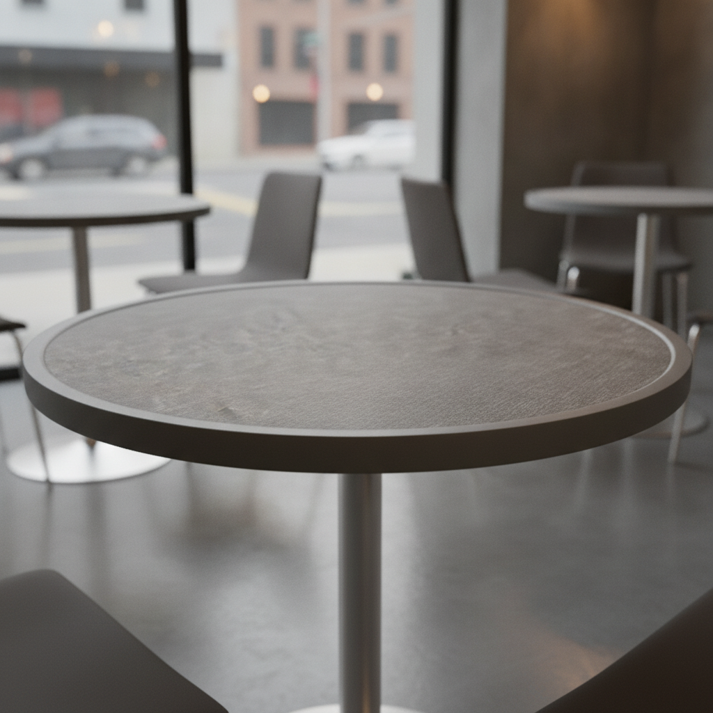 Aluminium and Glass Round Table Top 580mm for Dining Areas
