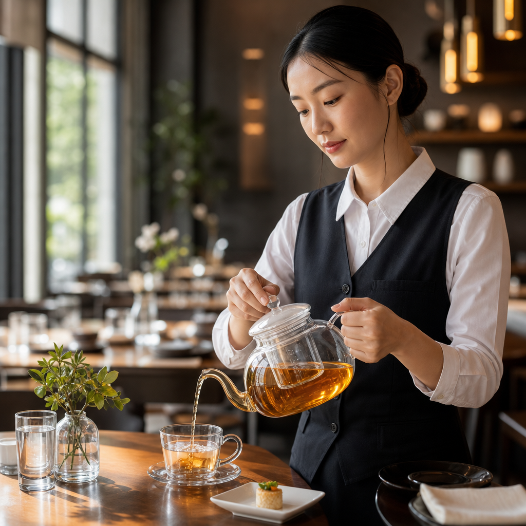 Borosilicate Glass Teapot 1L for Tea and Cocktails (Pack of 6)
