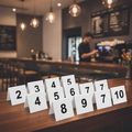 Plastic Table Numbers for Cafés & Pubs (Pack of 10)