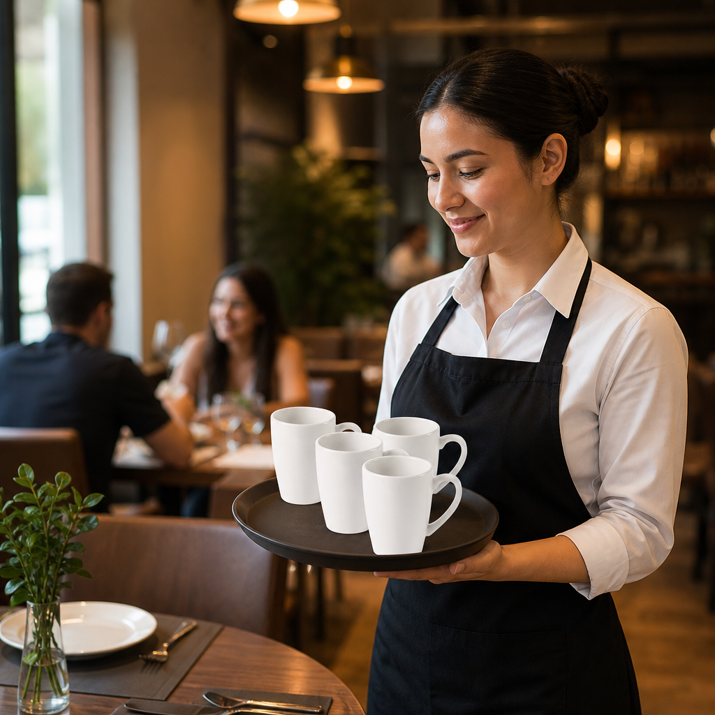 Alumina Mugs 285ml Vitrified Ceramic for Casual Dining (Pack of 24)