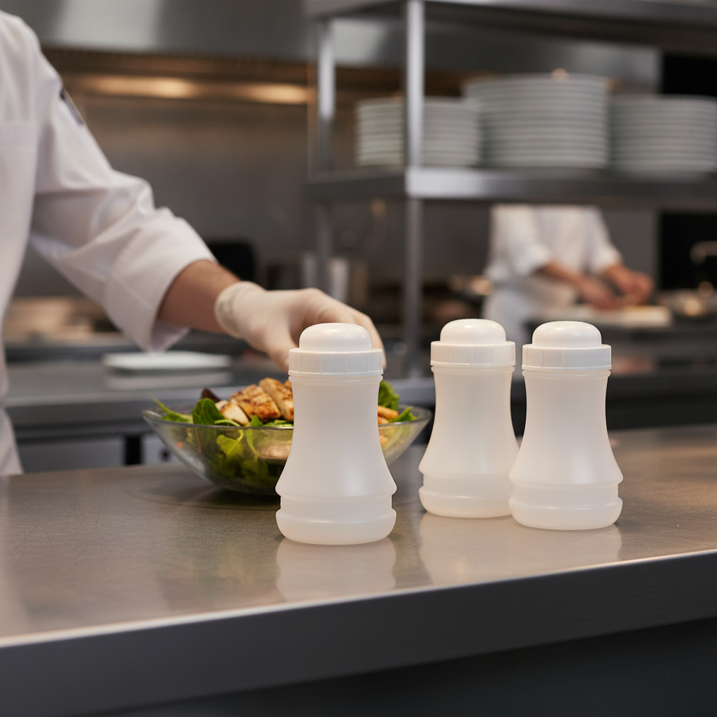 Plastic Salt Shaker with Large Capacity 75mm for Restaurant Kitchens