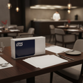 White Paper Table Slipcovers 900mm for Elegant Dining (Pack of 25)