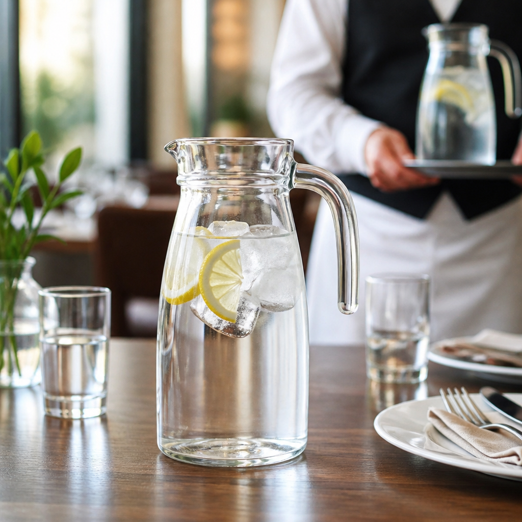 Glass 1L Jug for Serving Beverages (Pack of 6)