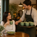 Mug Alumina 340ml Green Vitrified Ceramic for Dining (Pack of 12)