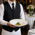 Burnished Gold Classic Large Rim Bowls 280mm for Elegant Dining - Pack of 6
