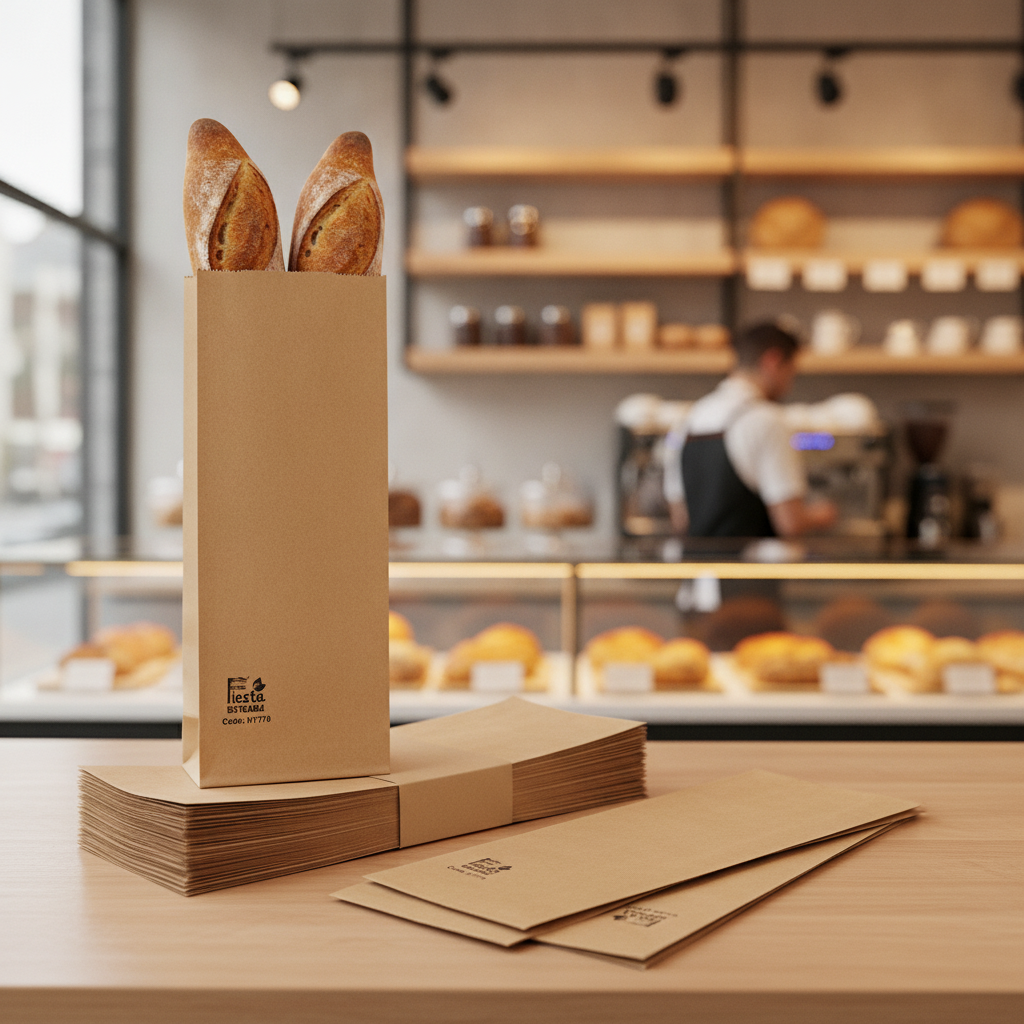 Brown Paper Baguette Bags 300mm for Bakeries & Cafés (Pack of 1000)