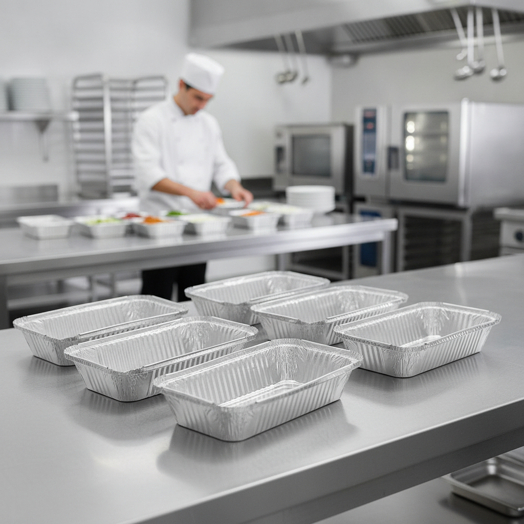 Aluminium Foil Takeaway Containers 725ml for Food Delivery (Pack of 500)