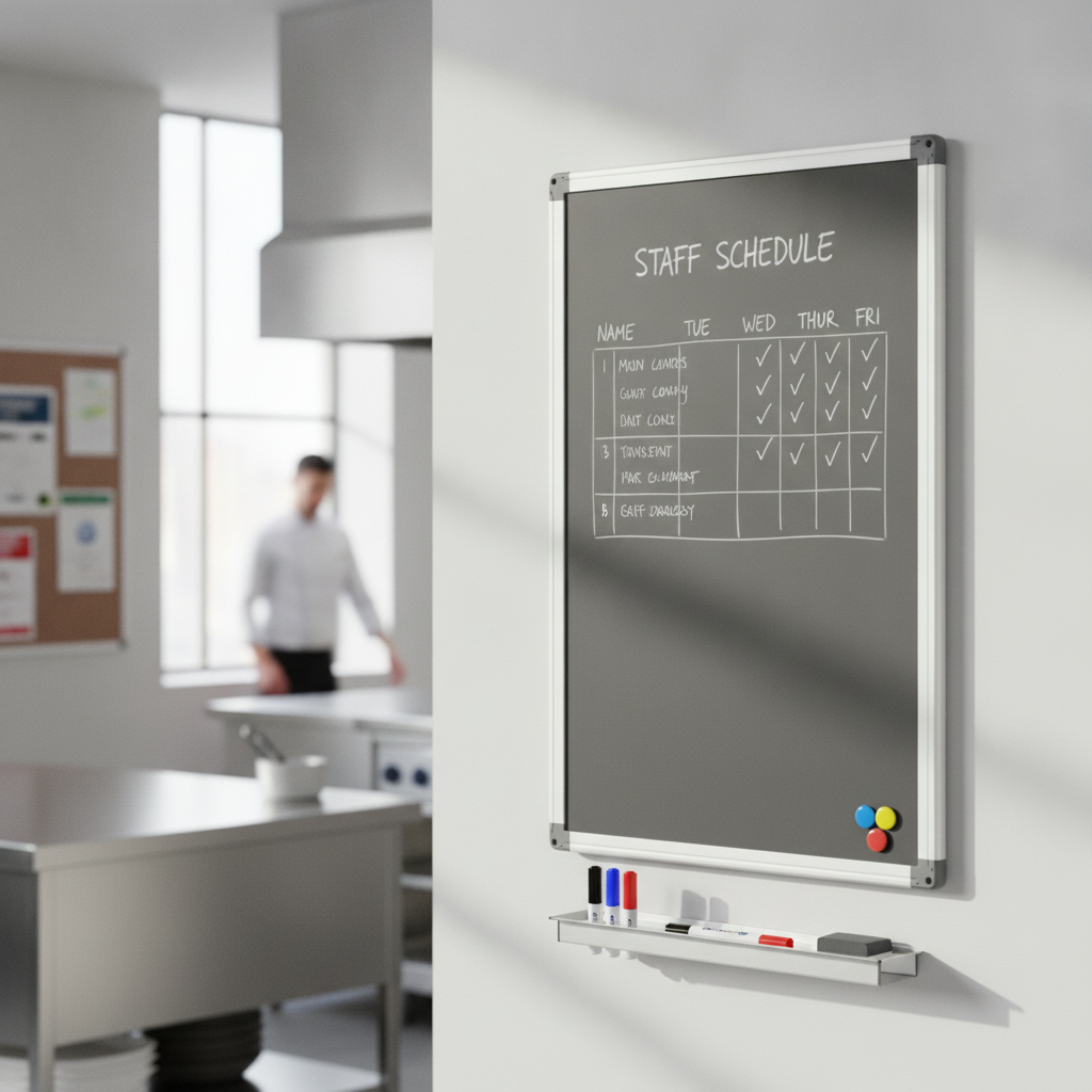 Aluminium Magnetic Wipe-Clean Board 400x600mm for Staff Rooms