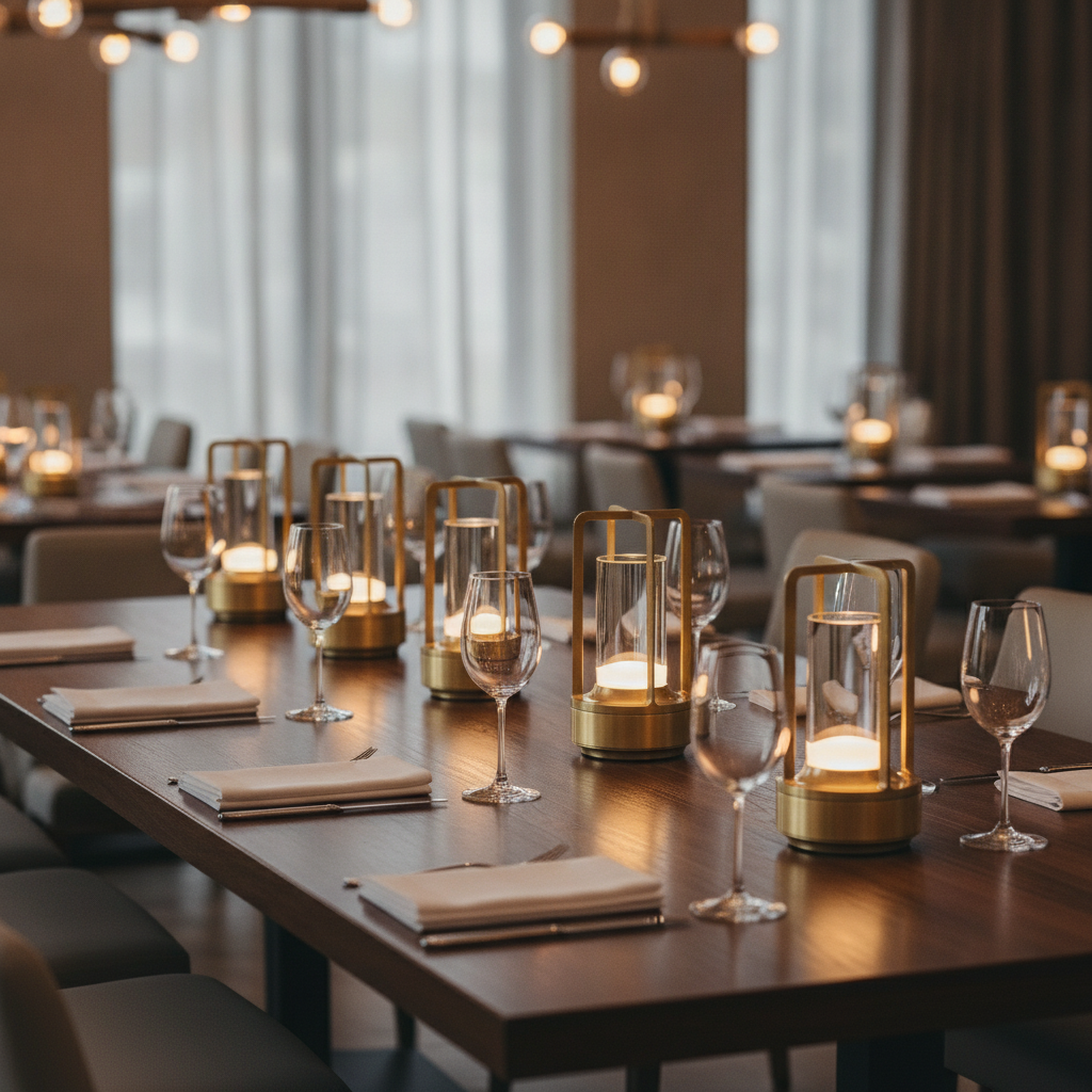 Aluminium Alloy Cordless Table Lamps 175mm for Dining Ambiance (Pack of 6)