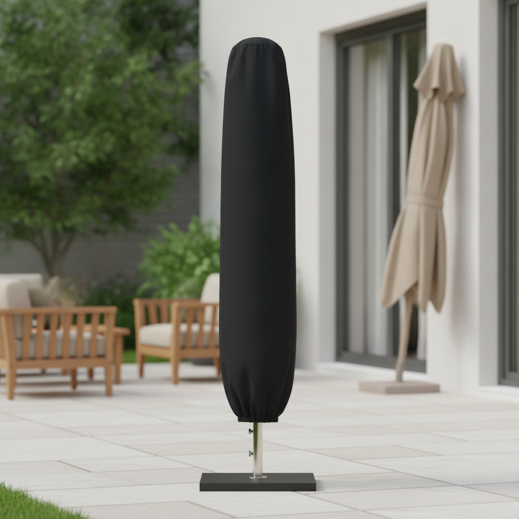 Heavy-Duty Polyester Large Parasol Cover for Outdoor Spaces