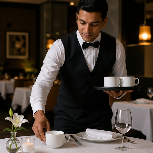 Alumina Stacking Cups 212ml Vitrified Ceramic for Fine Dining (Pack of 36)