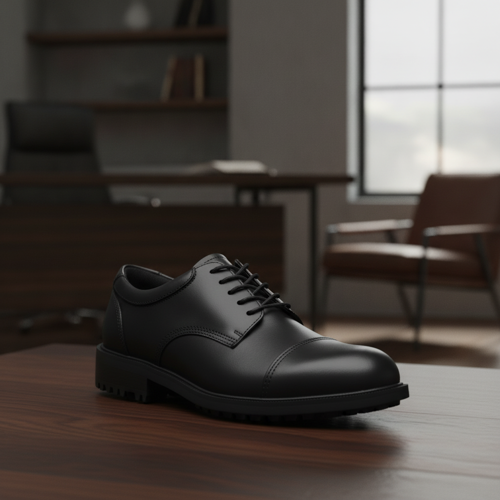 Black Leather Mens Dress Shoes for Professional Use