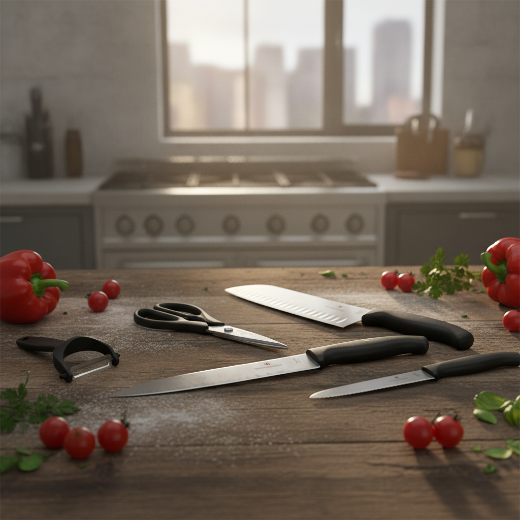 Stainless Steel Kitchen Knife Set for Home & Professional Use (Pack of 4)