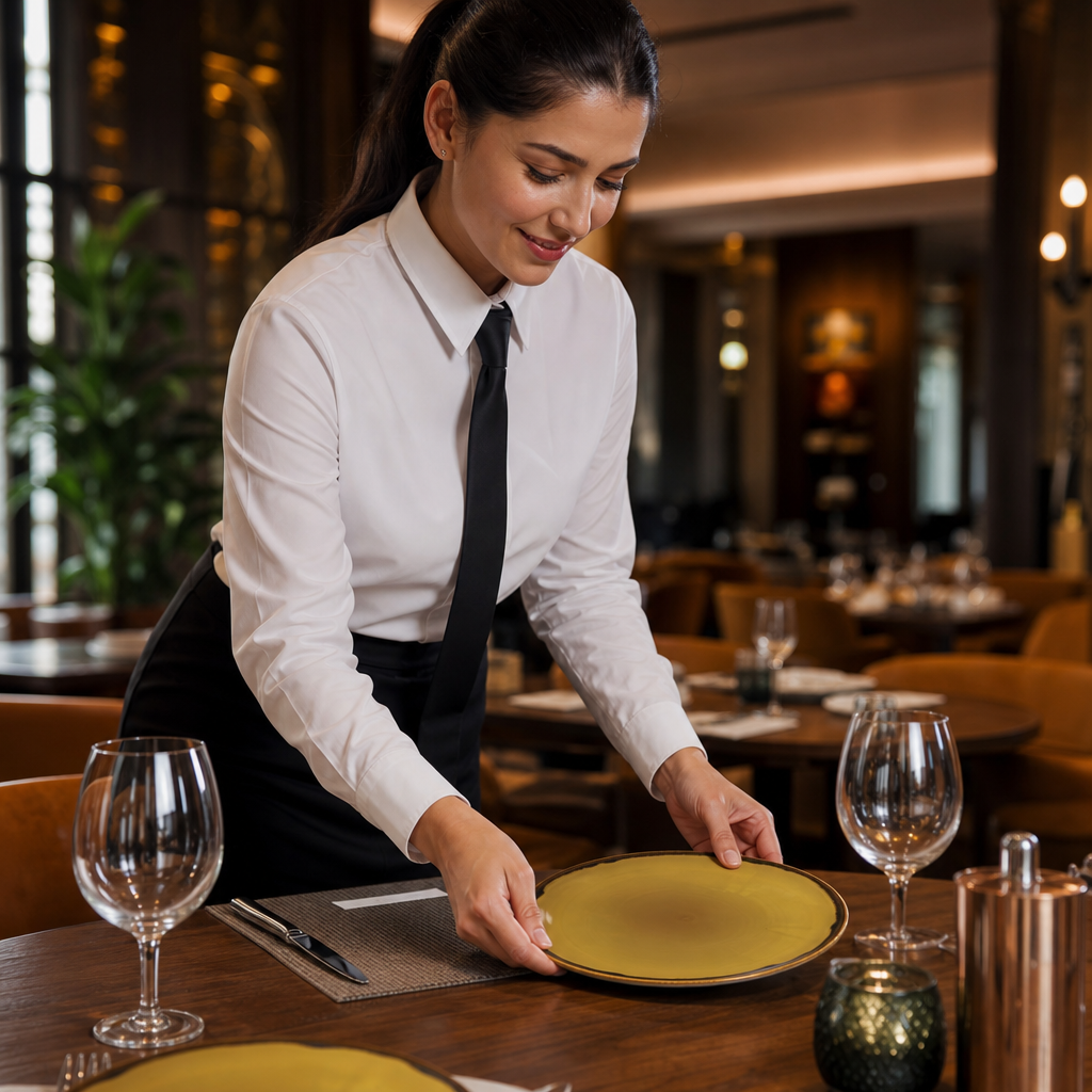 Coupe Plates 324mm Mustard Vitrified Porcelain for Dining (Pack of 6)