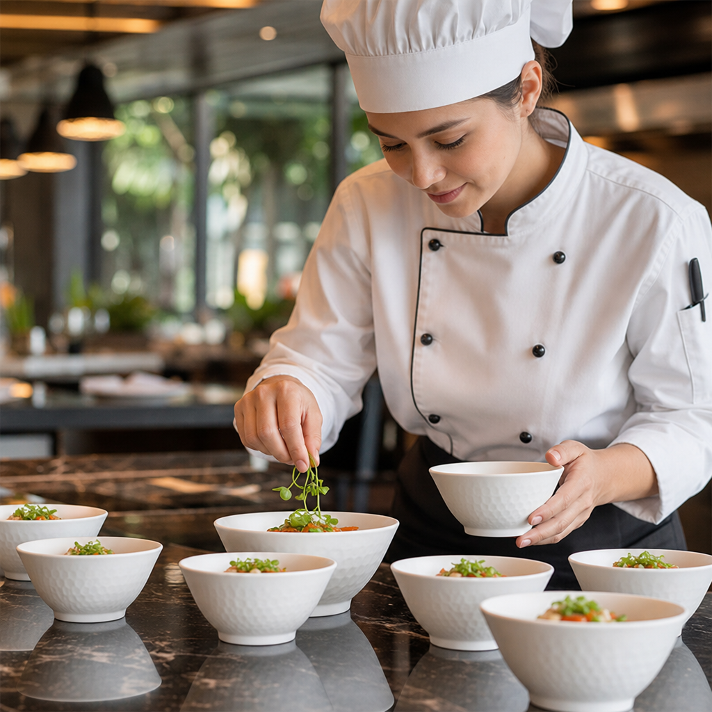 Alumina Bowls 100mm Vitrified Ceramic for Hospitality (Pack of 12)