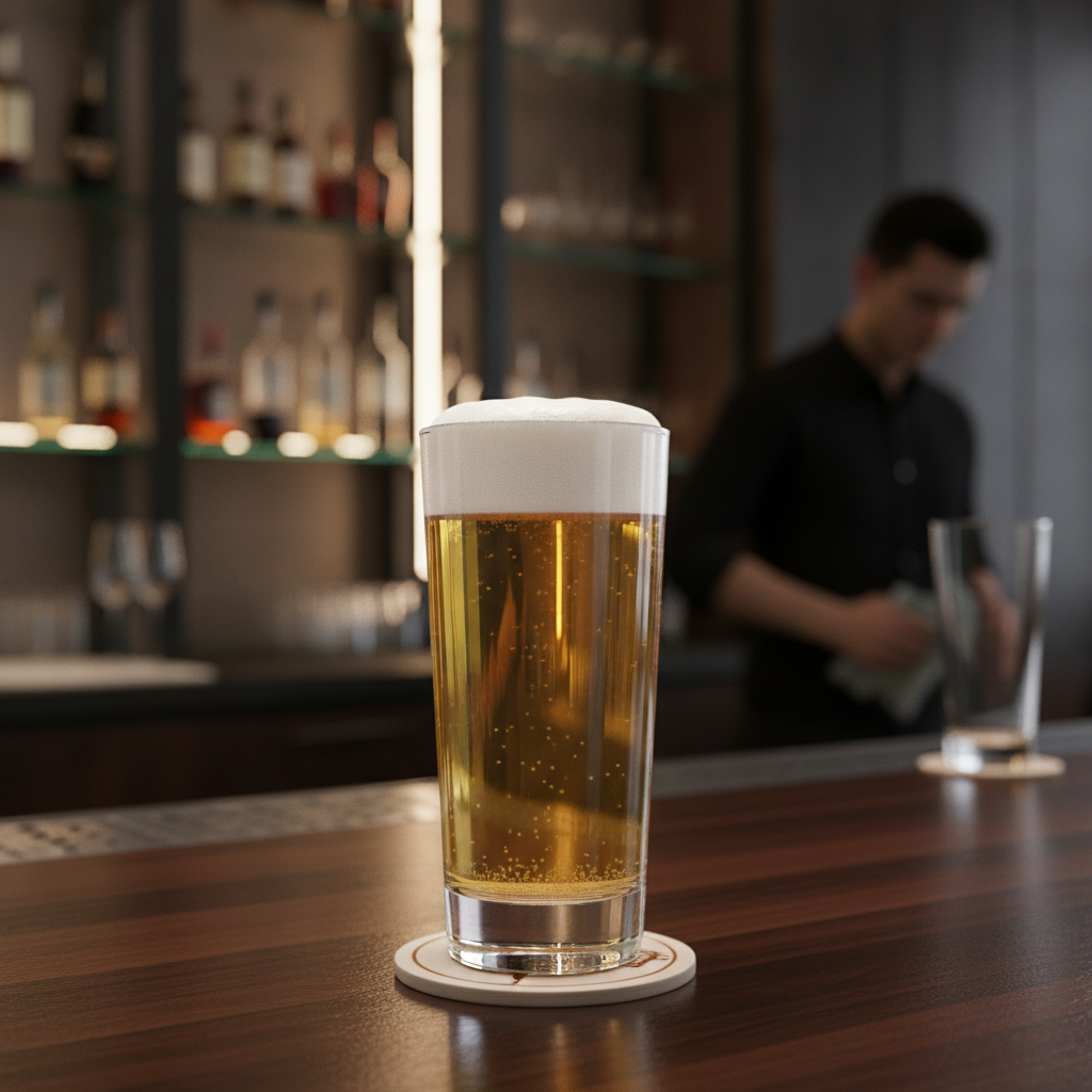 Toughened Glass Nucleated Beer Glass 280ml for Pubs & Bars (Pack of 12)