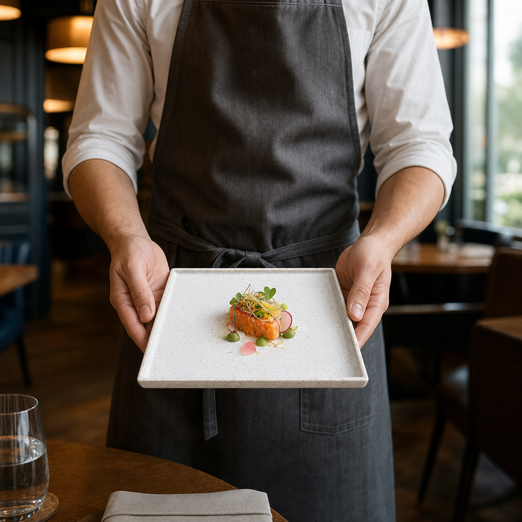 Square Trays 160mm Porcelain for Front of House Service (Pack of 12)