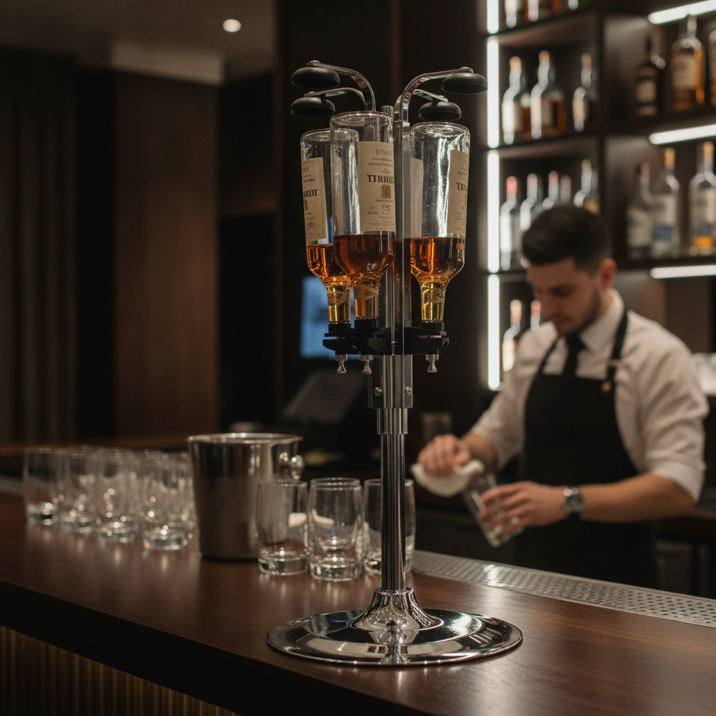 Rotary Optic Stand for 70cl Bottles Made of Durable Material