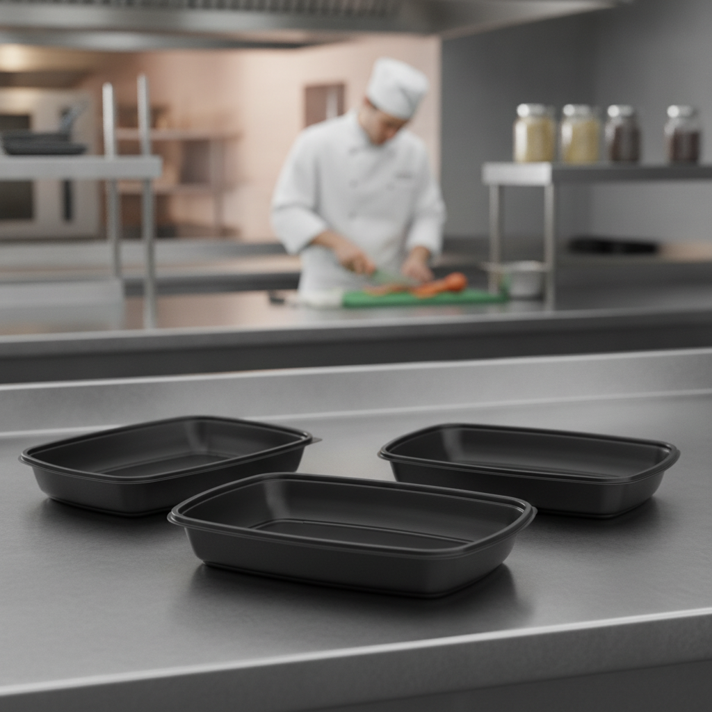 Polypropylene Large Rectangular Food Containers 1.35L for Restaurants (Pack of 150)