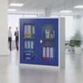 Powder Coated Steel Mesh-Fronted Stock Control Cupboard for Offices & Retail