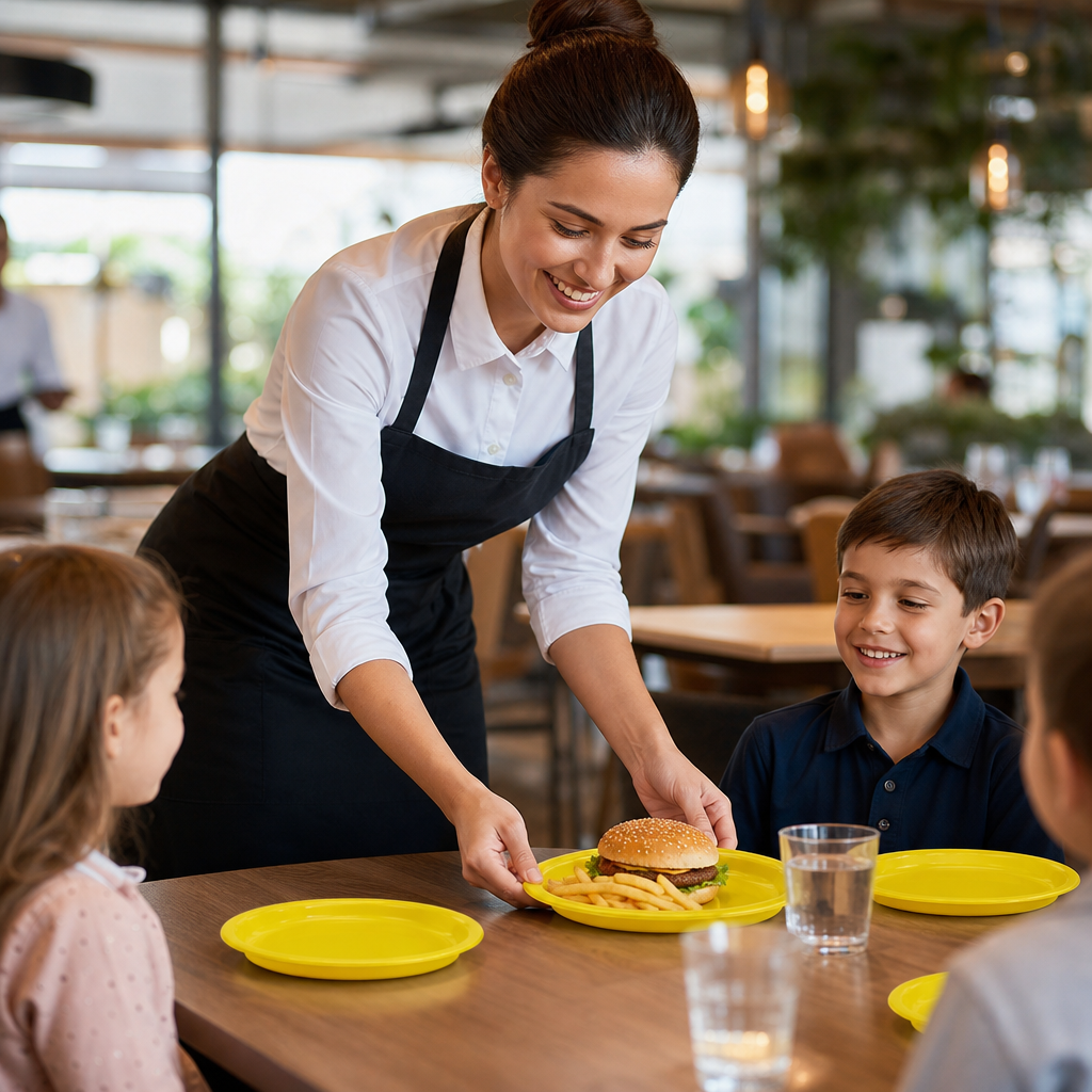 Shatterproof Polypropylene Plates 174mm Ceramic for Schools & Play Centres (Pack of 12)