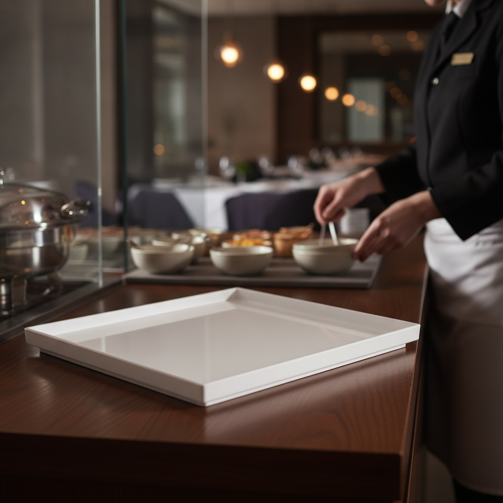 Melamine White GN 1/2 Buffet Tray for Catering Events