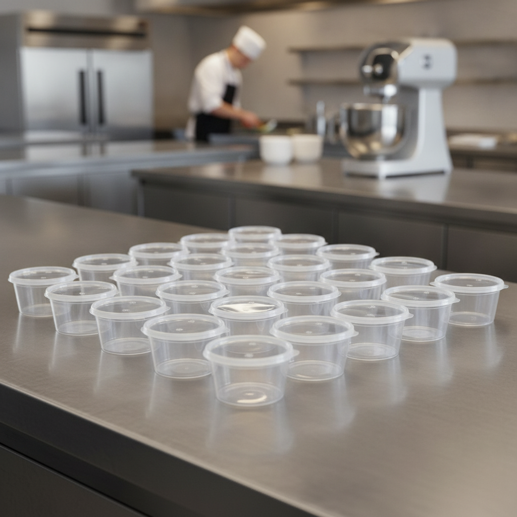 Clear Polypropylene Portion Pots 25ml for Takeaway Orders (Pack of 50)