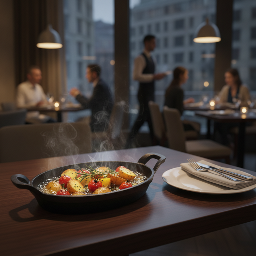 Cast Iron Oval Eared Dish 220x150mm for Oven-to-Table Service