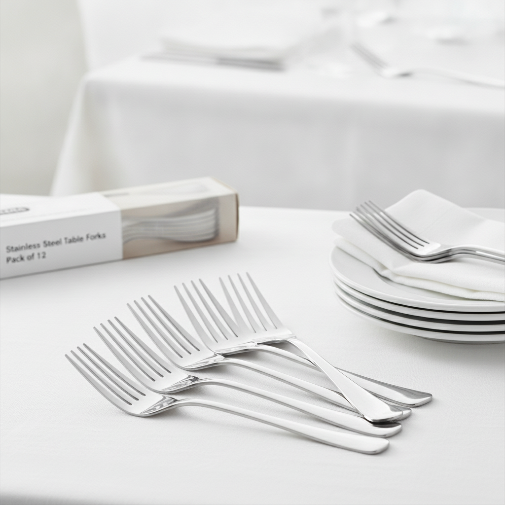 Stainless Steel Table Forks 200mm for Everyday Dining (Pack of 12)