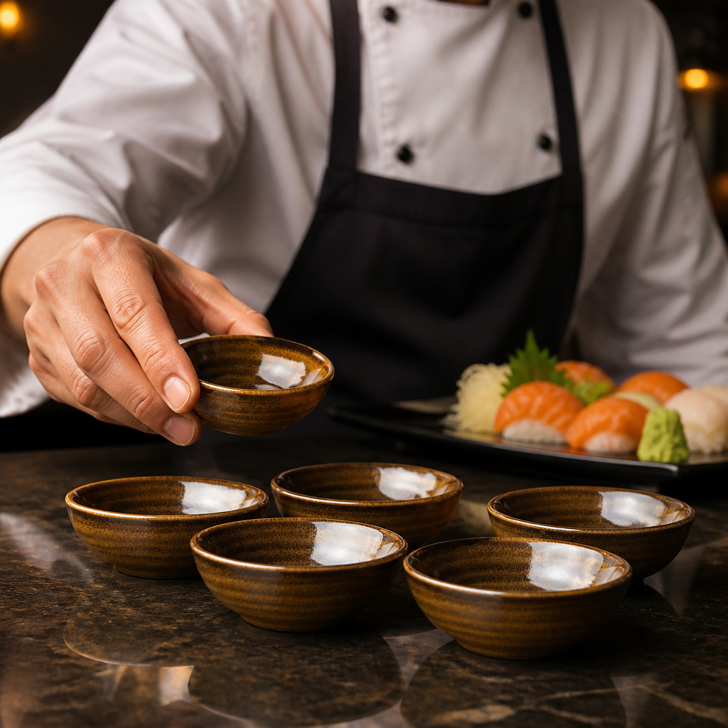 Dipping Bowls 60ml Stoneware for Fine Dining (Pack of 6)