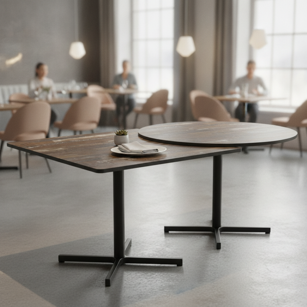 Laminate Vintage Wood Table Top 12mm for Hospitality Use