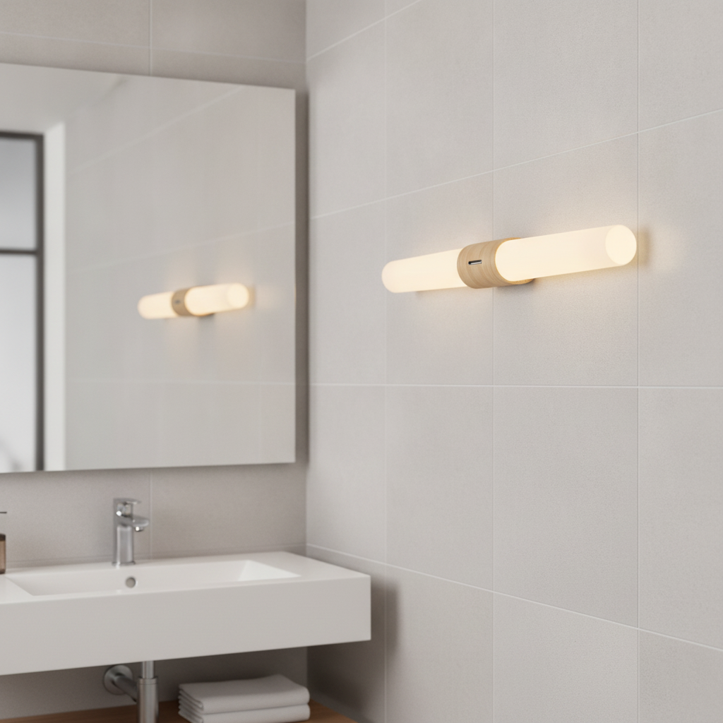 Plastic Double Indoor Wall Light for Bathrooms