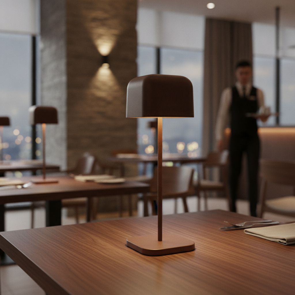 Aluminium Cordless Table Lamp 300mm for Indoor & Outdoor Use