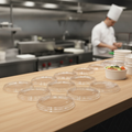 Clear PET Lids for 24oz & 32oz Poke Bowls for Takeaway Food (Pack of 50)