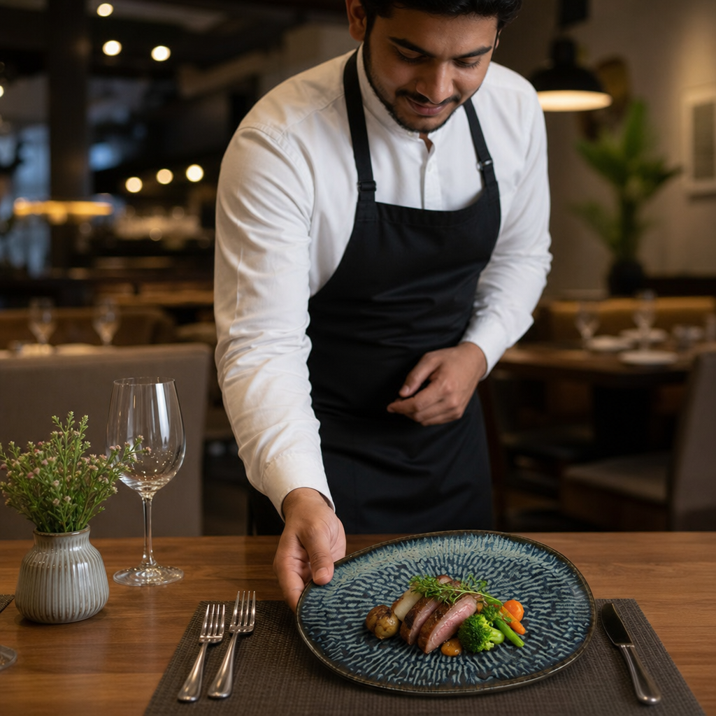 Oblong Plates 260x200mm Vitrified Ceramic for Dining (Pack of 6)