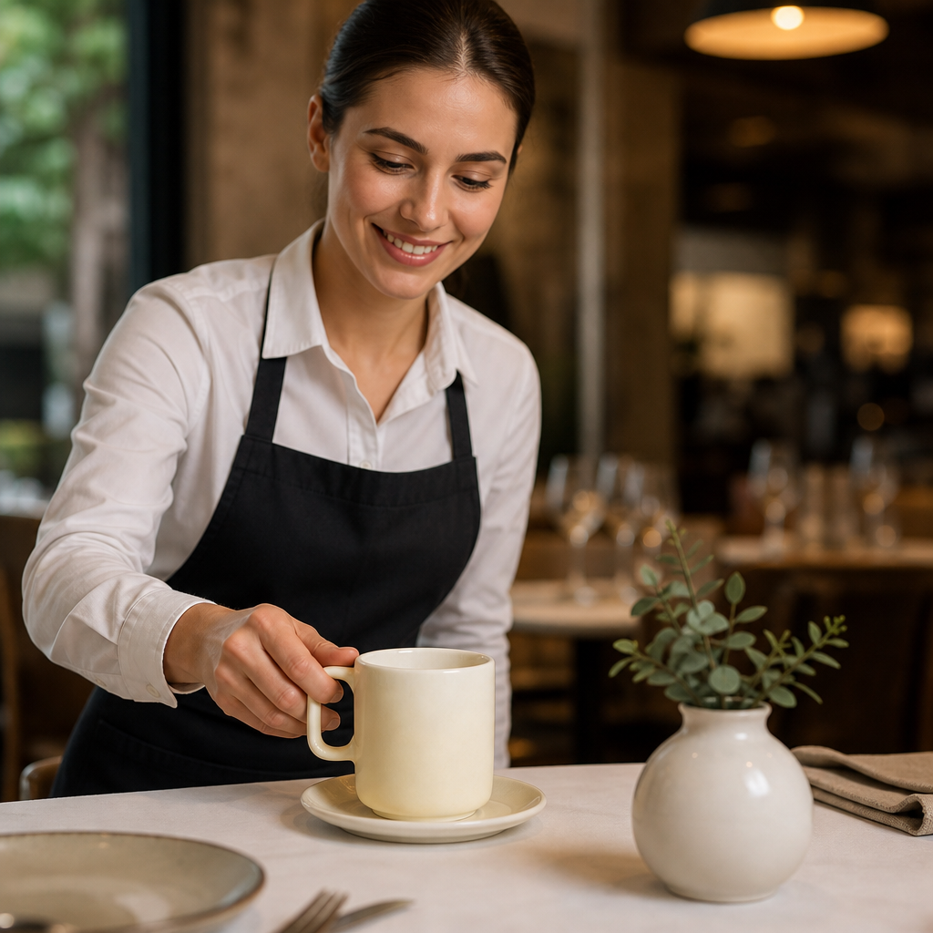 Porcelain Cups Lemon 100ml for Stylish Table Settings (Pack of 6)